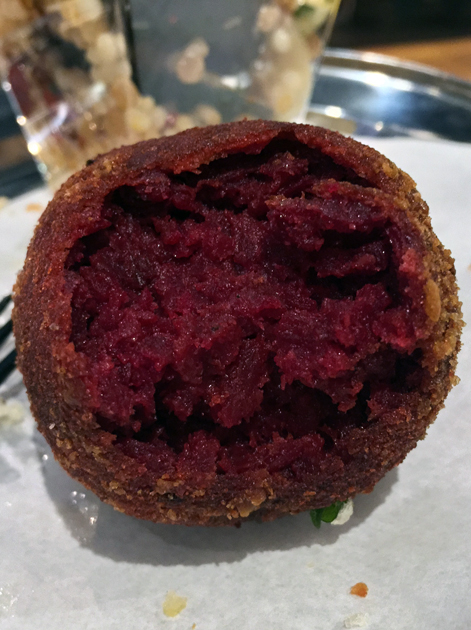 beetroot arancini at vico