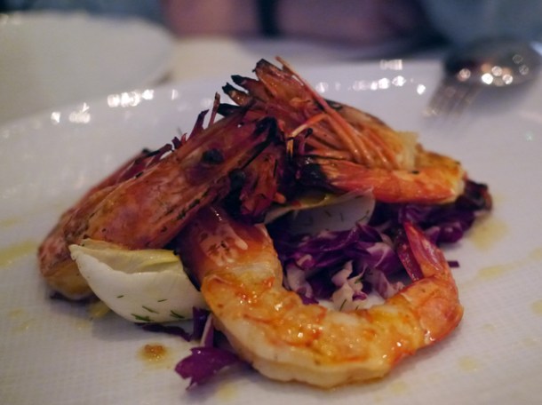 madagascan prawns at milos london