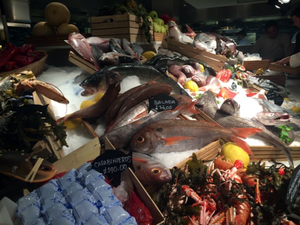 seafood display at milos london