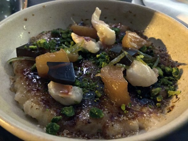 rice pudding creme brulee at oklava