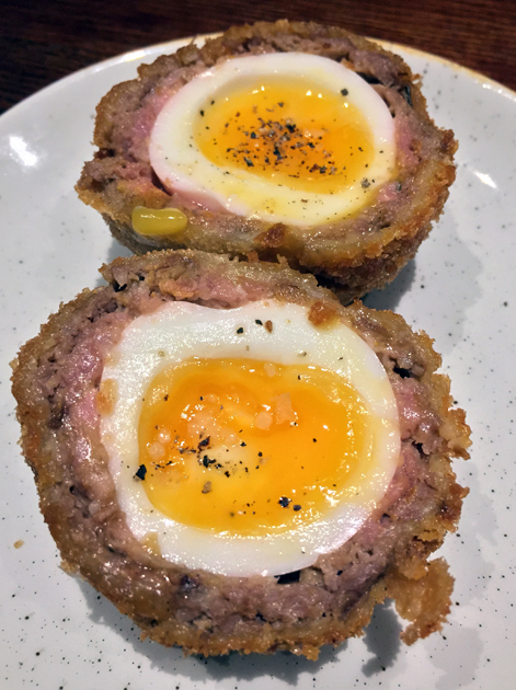 duck scotch egg at the ninth
