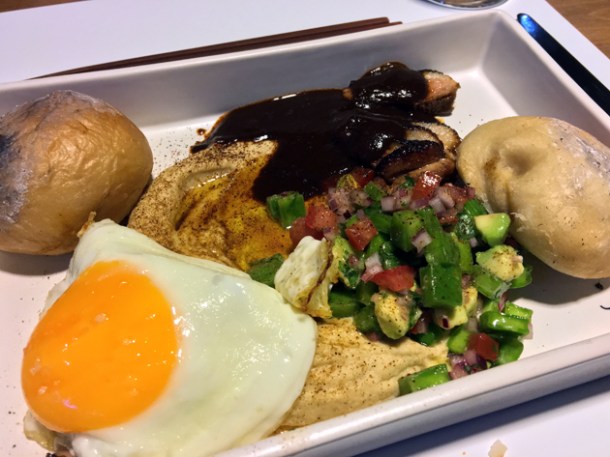 barbecue duck with cactus salad at nudo negro