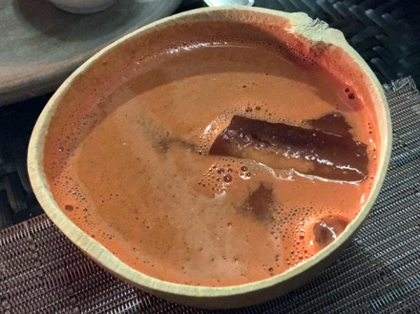 chocolate, corn, sugar and cinnamon tascalate at tierra y cielo