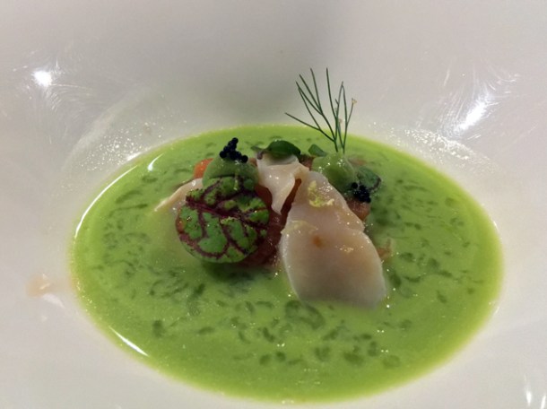 fish gazpacho at biko
