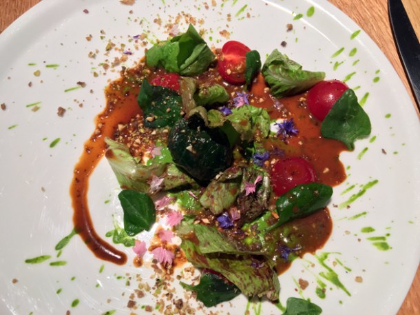 meatball wrapped in bok choy at aah siis