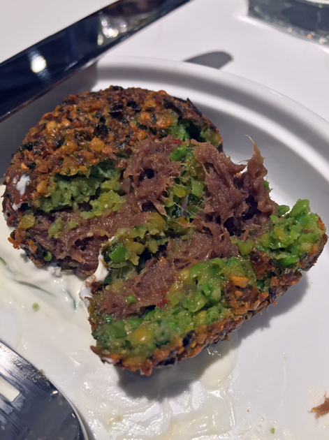 meatlafel beef falafel at le bab london