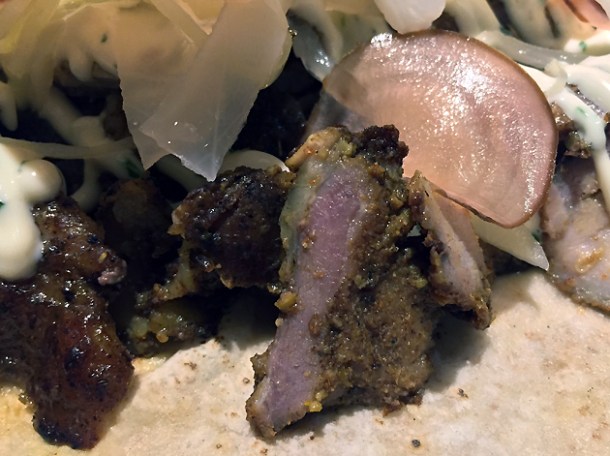 pork shawarma kebab at le bab