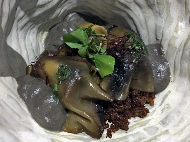 sea snail ravioli at kuuk merida mexico