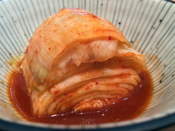 kimchi at yumi izakaya