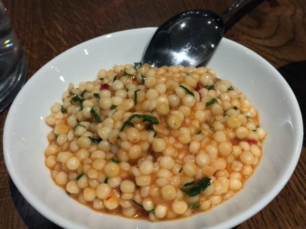 spiced fregola at osteria barbican