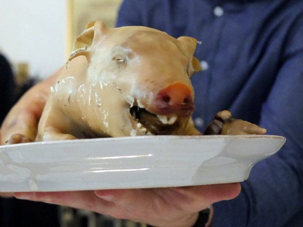 suckling pig at dickie fitz