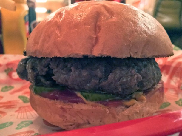 hamburger at burgerac's burgershack at the social