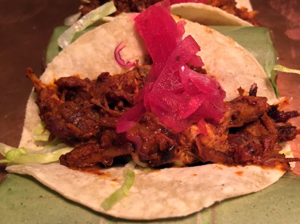 pork tacos at habanera