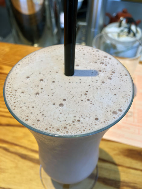 chocolate and toasted rice milkshake at bao fitzrovia