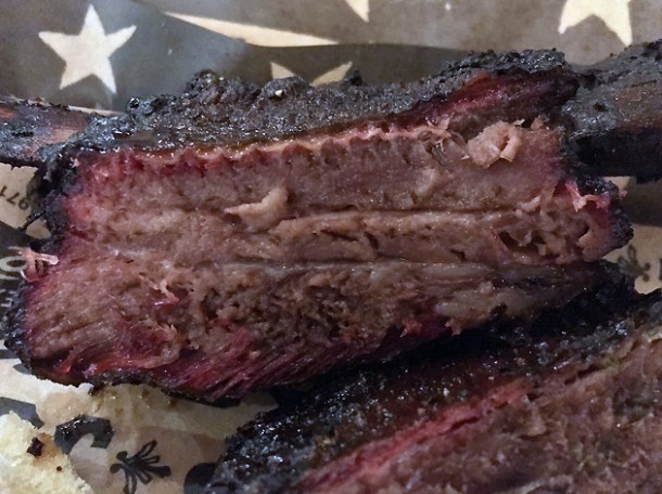 jacob's ladder ribs at texas joe's smoked meats