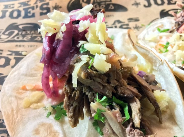 mutton shoulder tacos at texas joe's smoked meats