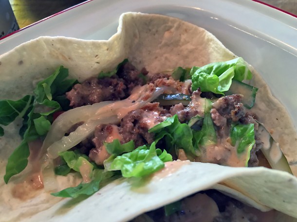 cheeseburger tacos at killer tomato