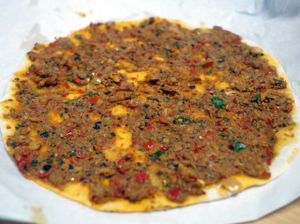 turkey lahmacun from pide oven