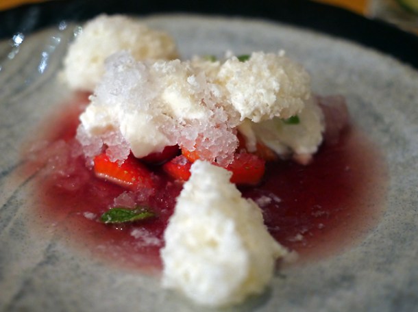 coconut mochi yoghurt and strawberry dessert at a wong victoria