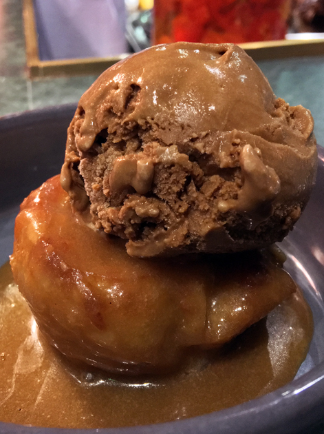 butterscotch kougin amman with dulce de leche ice cream at temper