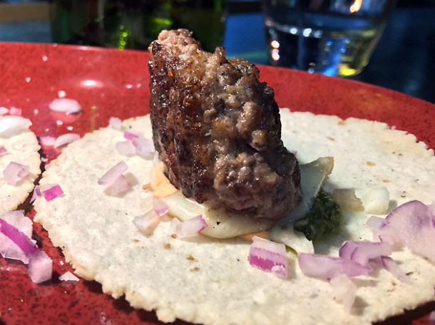 cheeseburger tacos at temper soho
