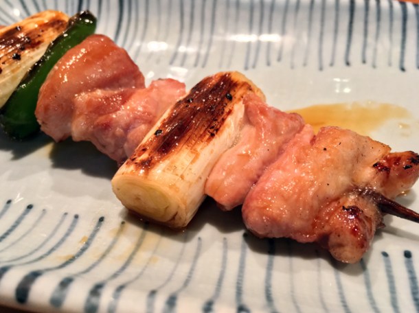 chicken breast meat yakitori at birdland ginza