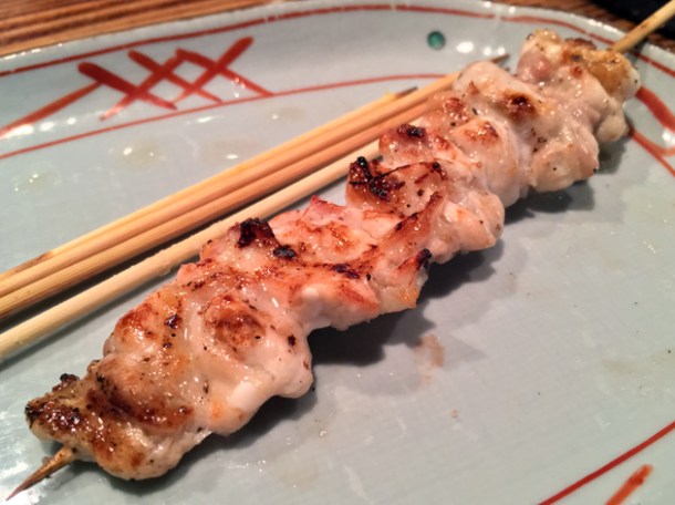 chicken leg meat yakitori at birdland