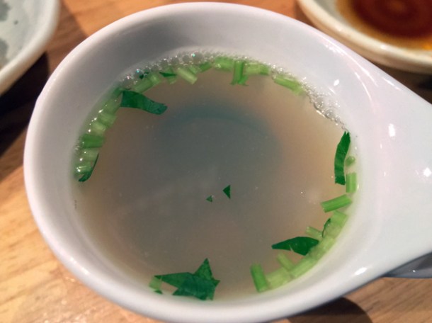 clam consomme at hohei gyoza