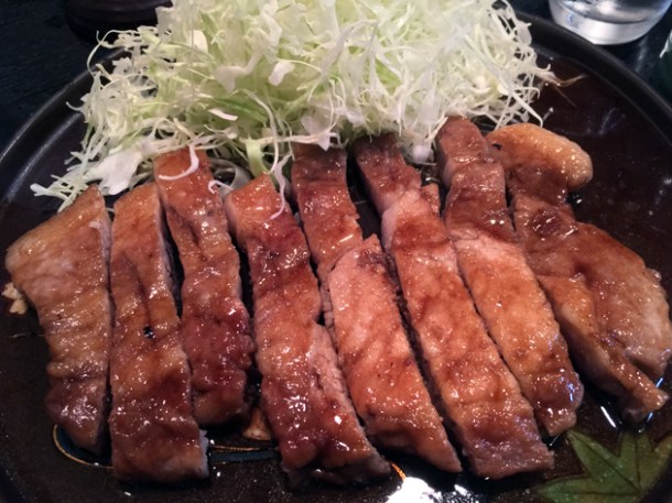 sauteed pork loin at tonkatsu santa