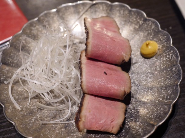 smoked duck breast at kanda yabu soba