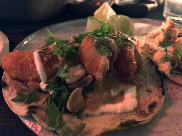 sweet potato tacos at breddos tacos clerkenwell