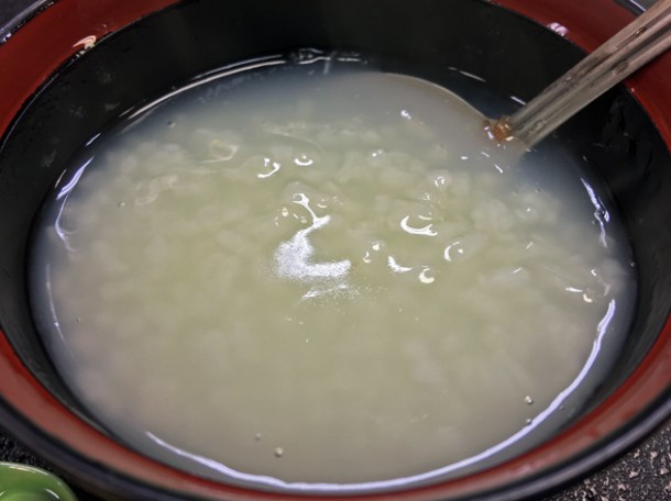 breakfast congee at ryokan adumaya
