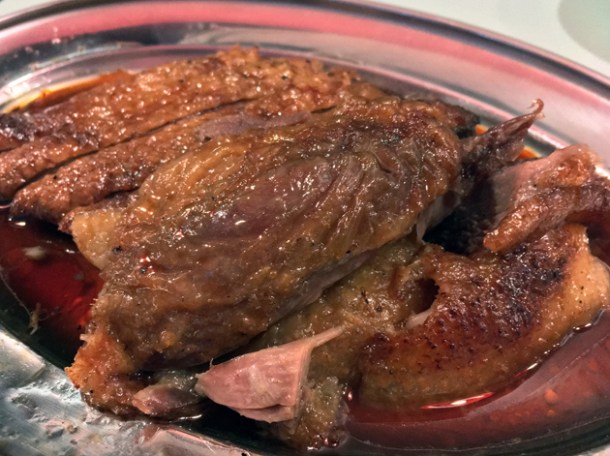 cantonese roast goose at duck duck goose brixton