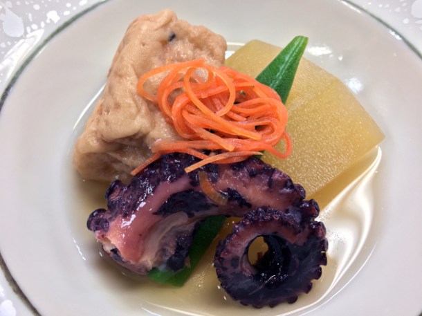 octopus with seitan at ryokan adumaya