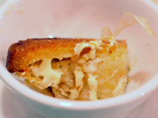 prawn toast at duck duck goose pop brixton