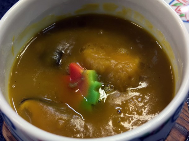 pumpkin soup at ryokan adumaya