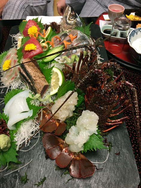 sashimi at hotel nakanoshima wakayama