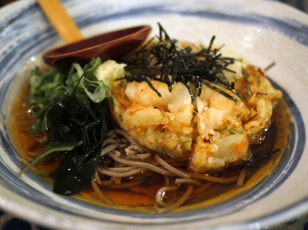 prawn tempura soba at jugemu