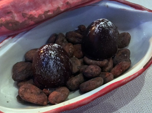 chocolate petit fours at claude bosi bibendum london