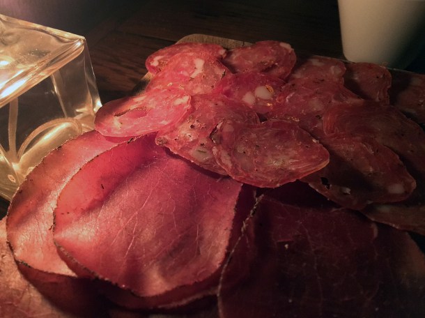 rabbit, port and prune salami at holborn dining room