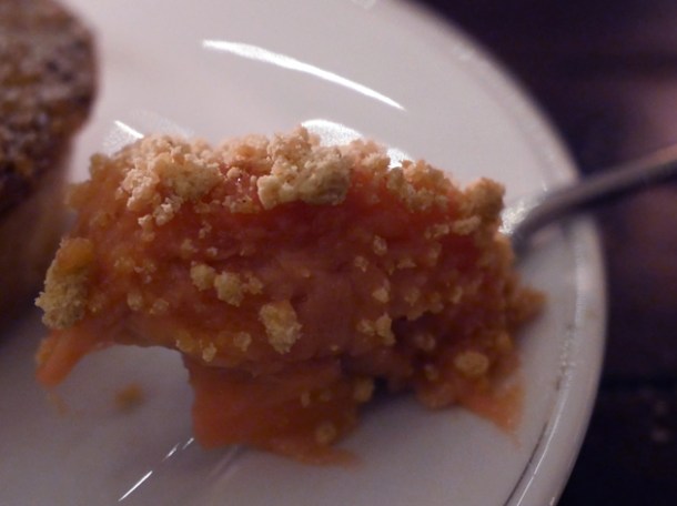 rhubarb crumble at holborn dining room