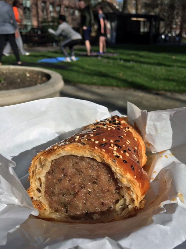 sausage roll from the pie room at holborn dining room
