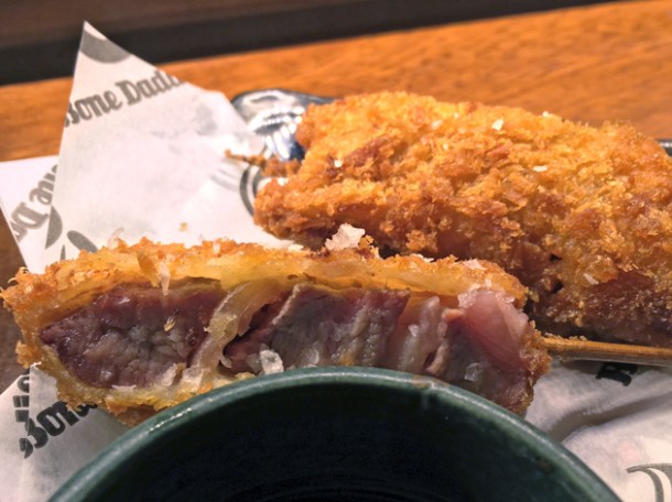 pork kushikatsu at bone daddies old street