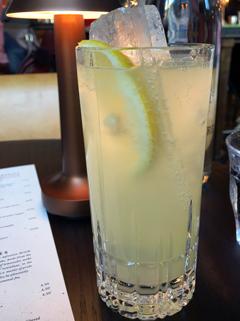 ginger lemonade at the wigmore