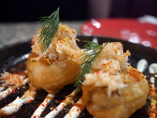 crab beignets at temper city