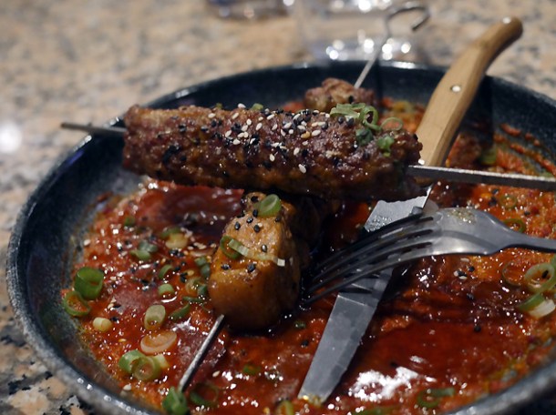 lamb skewers at temper city