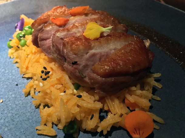 duck and rice at ella canta