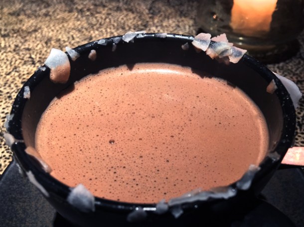 vegan hot chocolate at ella canta