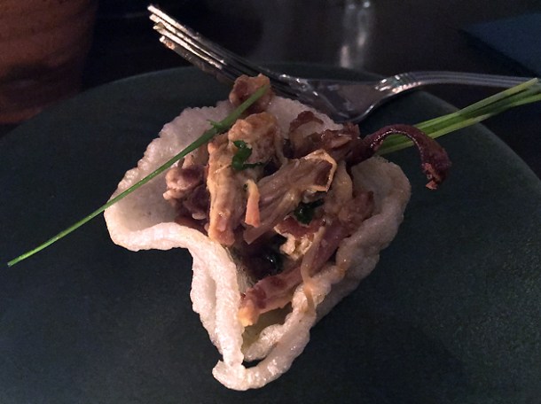 potted pork with crackling cracker at gul and sepoy