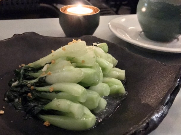 baby pak choi at duddell's london bridge